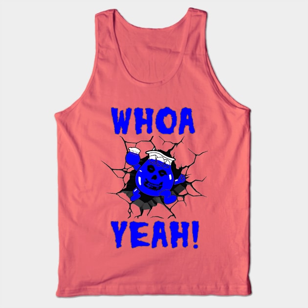 Ghoul Aid - Whoa Yeah! Crimson Ghost Mashup Blue Tank Top by Controlled Chaos